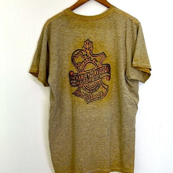 Harley Davidson - Milwaukee WIS Embroidered Logo Sweet Fade T Shirt Size XL - Picture 8 of 9